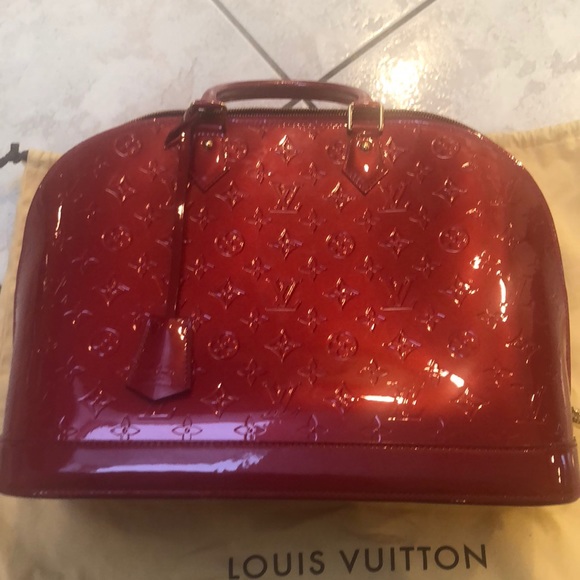 AMAZING RED PATENT LEATHER LV TOTE BAG !!may sell - Picture 7 of 8
